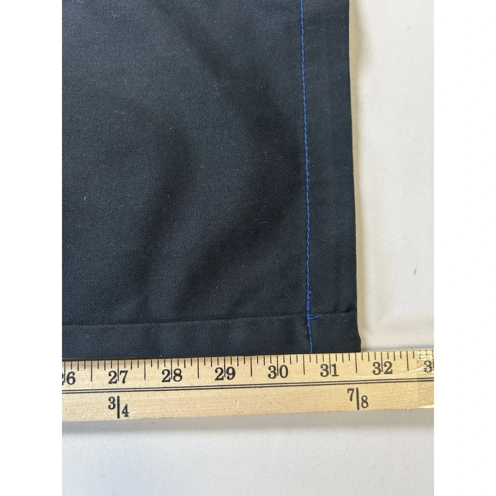 True Religion Men Baggy Cargo Pants 36 Black Blue Bold Stitch Utility Urban NWT
